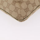 GUCCI GG Canvas Sherry Line Shoulder Bag Beige Gold 189749 Auth ka6574-18