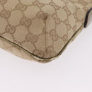 GUCCI GG Canvas Sherry Line Shoulder Bag Beige Gold 189749 Auth ka6574-19