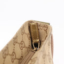 GUCCI GG Canvas Sherry Line Shoulder Bag Beige Gold 189749 Auth ka6574-23