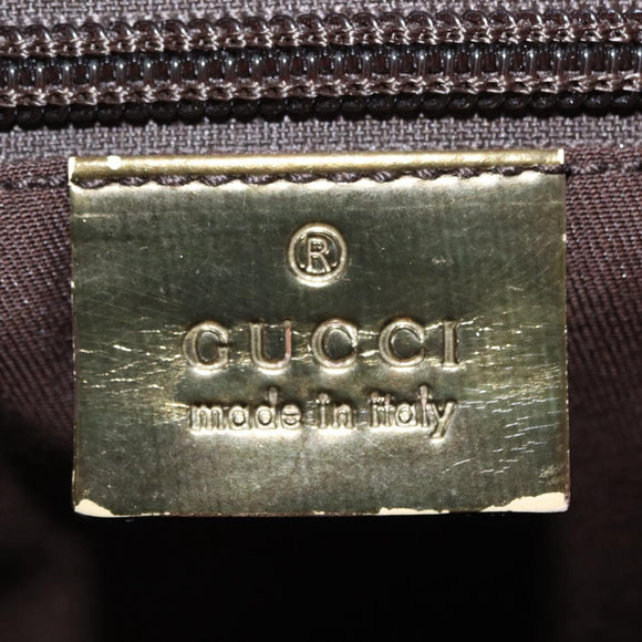GUCCI GG Canvas Sherry Line Shoulder Bag Beige Gold 189749 Auth ka6574