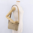 GUCCI GG Canvas Sherry Line Shoulder Bag Beige Gold 189749 Auth ka6574-29