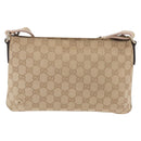 GUCCI GG Canvas Sherry Line Shoulder Bag Beige Gold 189749 Auth ka6574-2