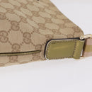 GUCCI GG Canvas Sherry Line Shoulder Bag Beige Gold 189749 Auth ka6574-5