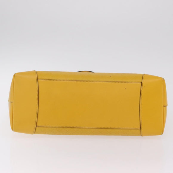 GUCCI Diamante Tote Bag Leather Yellow 353397 Auth ka6575