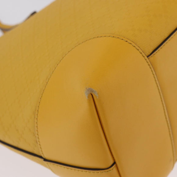 GUCCI Diamante Tote Bag Leather Yellow 353397 Auth ka6575