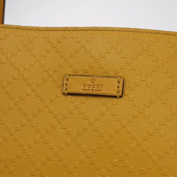 GUCCI Diamante Tote Bag Leather Yellow 353397 Auth ka6575
