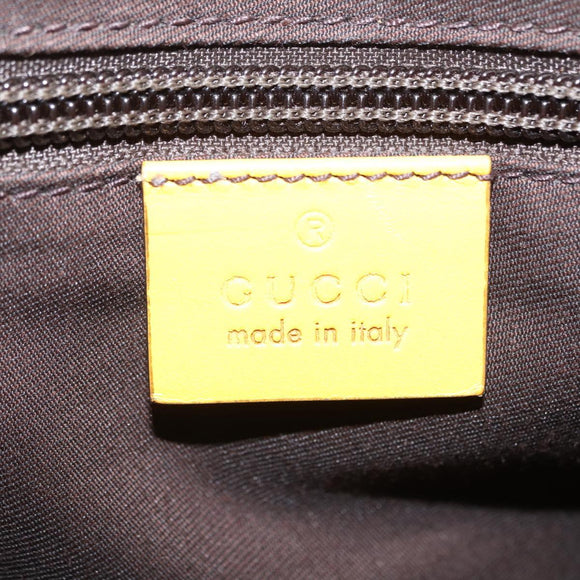 GUCCI Diamante Tote Bag Leather Yellow 353397 Auth ka6575