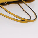 GUCCI Diamante Tote Bag Leather Yellow 353397 Auth ka6575-8
