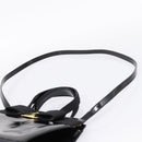Salvatore Ferragamo Vala Hand Bag Patent leather 2way Black Gold Auth ka6577-10