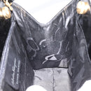 Salvatore Ferragamo Vala Hand Bag Patent leather 2way Black Gold Auth ka6577-18