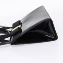 Salvatore Ferragamo Vala Hand Bag Patent leather 2way Black Gold Auth ka6577-4