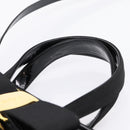 Salvatore Ferragamo Vala Hand Bag Patent leather 2way Black Gold Auth ka6577-8