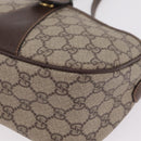 GUCCI GG Supreme Web Sherry Line Bag PVC Beige Gold 001 123 6177 Auth ka6578-20