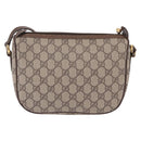 GUCCI GG Supreme Web Sherry Line Bag PVC Beige Gold 001 123 6177 Auth ka6578-2