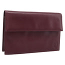 Cartier Must Line Clutch Bag Leather Bordeaux Gold Auth ka6579-1