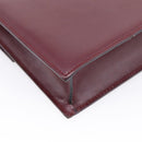 Cartier Must Line Clutch Bag Leather Bordeaux Gold Auth ka6579-9
