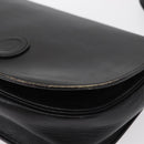 Christian Dior Chain Shoulder Bag Leather Black Gold Auth ka658-11