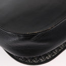 Christian Dior Chain Shoulder Bag Leather Black Gold Auth ka658-12