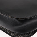 Christian Dior Chain Shoulder Bag Leather Black Gold Auth ka658-13