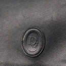 Christian Dior Chain Shoulder Bag Leather Black Gold Auth ka658-14