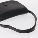 Christian Dior Chain Shoulder Bag Leather Black Gold Auth ka658-7