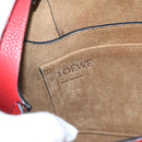 LOEWE Gate Bag Shoulder Bag Leather Red Gold Auth ka6580V-11