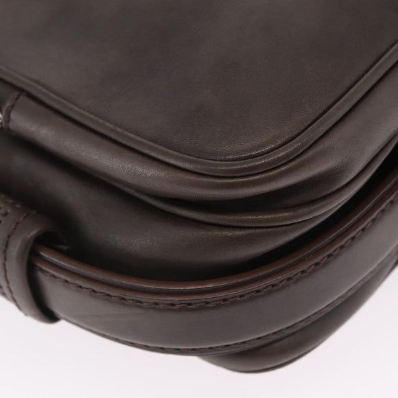 LOUIS VUITTON Cuir Bequia Trotteur MM Bag Leather Brown M95320 LV Auth ka6581V