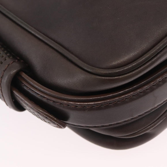 LOUIS VUITTON Cuir Bequia Trotteur MM Bag Leather Brown M95320 LV Auth ka6581V