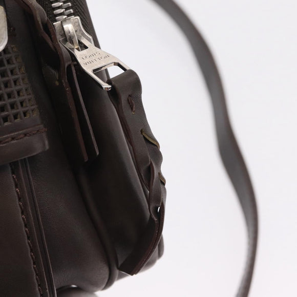 LOUIS VUITTON Cuir Bequia Trotteur MM Bag Leather Brown M95320 LV Auth ka6581V