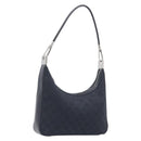 GUCCI GG Canvas Shoulder Bag Black Silver 001 3812 2123 Auth ka6584-1