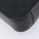 GUCCI GG Canvas Shoulder Bag Black Silver 001 3812 2123 Auth ka6584-11