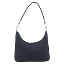 GUCCI GG Canvas Shoulder Bag Black Silver 001 3812 2123 Auth ka6584-2