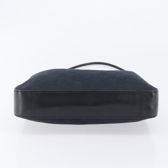 GUCCI GG Canvas Shoulder Bag Black Silver 001 3812 2123 Auth ka6584