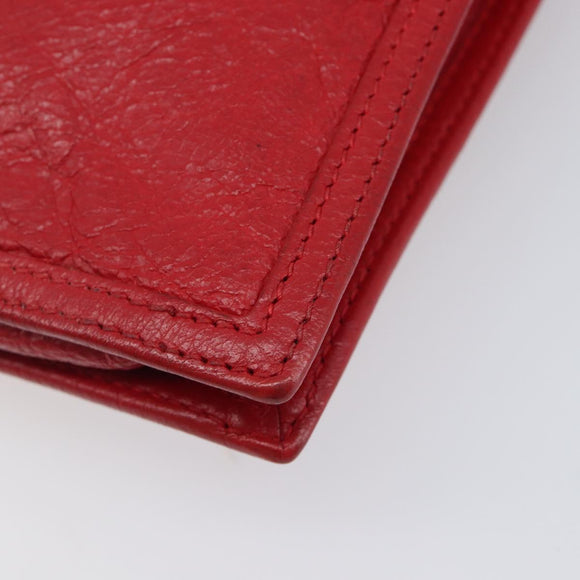 Balenciaga Explorer Shoulder Bag Leather Red 532298 Auth ka6586A