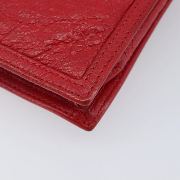 Balenciaga Explorer Shoulder Bag Leather Red 532298 Auth ka6586A