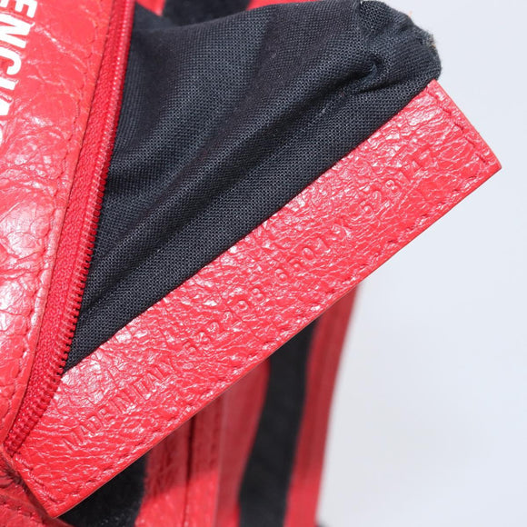 Balenciaga Explorer Shoulder Bag Leather Red 532298 Auth ka6586A