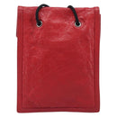 Balenciaga Explorer Shoulder Bag Leather Red 532298 Auth ka6586A-3