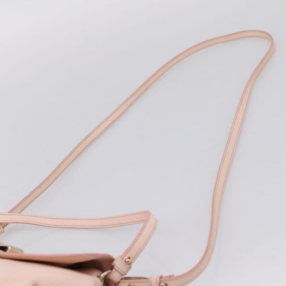 Chloe Lily Shoulder Bag Leather 2way Pink Gold Auth ka6587