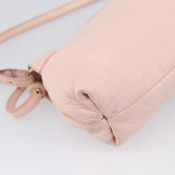 Chloe Lily Shoulder Bag Leather 2way Pink Gold Auth ka6587