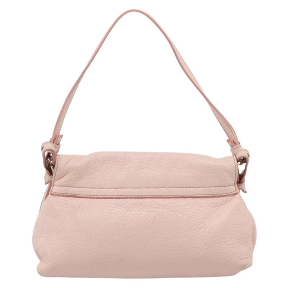 Chloe Lily Shoulder Bag Leather 2way Pink Gold Auth ka6587