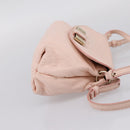 Chloe Lily Shoulder Bag Leather 2way Pink Gold Auth ka6587-4