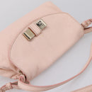 Chloe Lily Shoulder Bag Leather 2way Pink Gold Auth ka6587-6