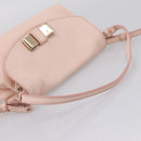 Chloe Lily Shoulder Bag Leather 2way Pink Gold Auth ka6587-7