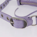 Balenciaga le cagoule Shoulder Bag Leather Purple Silver 671309 Auth ka6589M-10