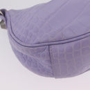 Balenciaga le cagoule Shoulder Bag Leather Purple Silver 671309 Auth ka6589M-14