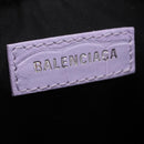 Balenciaga le cagoule Shoulder Bag Leather Purple Silver 671309 Auth ka6589M-18
