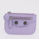 Balenciaga le cagoule Shoulder Bag Leather Purple Silver 671309 Auth ka6589M-23
