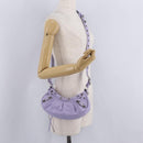 Balenciaga le cagoule Shoulder Bag Leather Purple Silver 671309 Auth ka6589M-28
