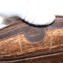 GUCCI GG Supreme Web Sherry Line Hand Bag PVC Beige Gold Auth ka659-17