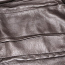 PRADA Hand Bag Leather Gray Gold Auth ka6590V-9